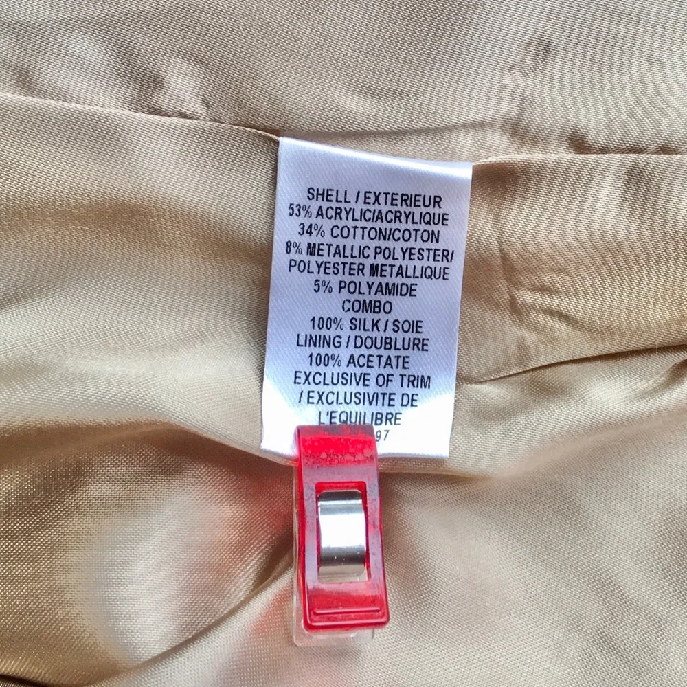 MILLY Gold Halter top Mini dress and cropped jacket Metallic Backless Size 4 - Picture 13 of 15